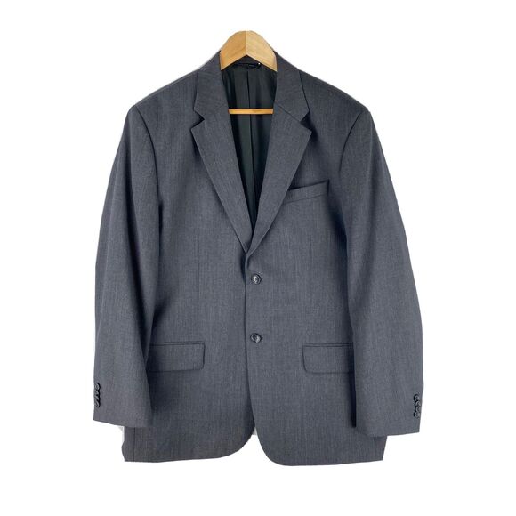 Banana RepublicWool Blazer Men's 44L Gray Preppy Academia Sport Coat Jacket